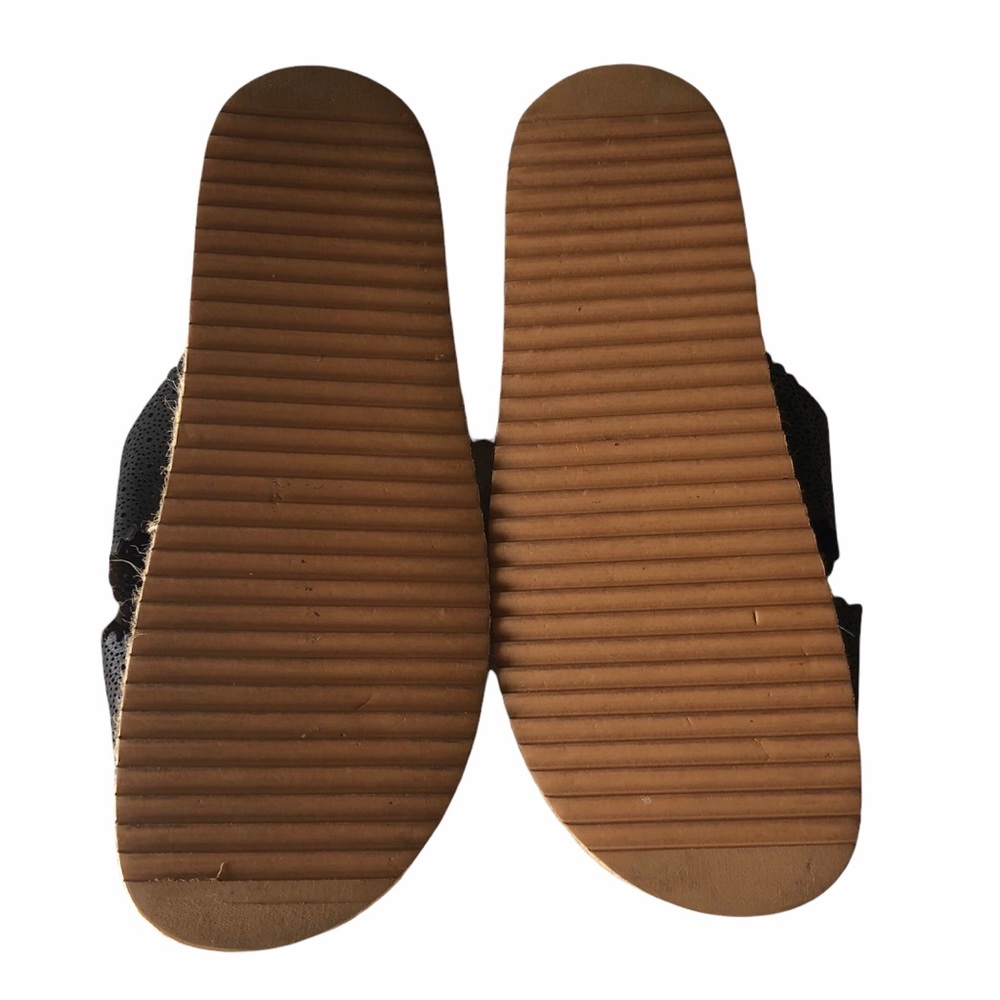 MATISSE Leather Sandals Espadrilles Sz 9M Black - Picture 9 of 10
